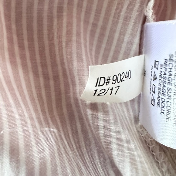 Express Sleeveless Button Up Shirt Pink White Stripe The City Shirt Size Medium - Picture 7 of 7